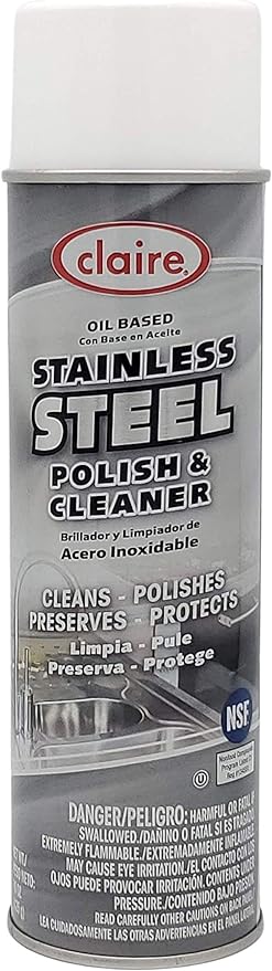 Claire CL841-12pk Oil Based Stainless Steel Polish & Cleaner; 15 Oz. Net Wt, 12 Count
