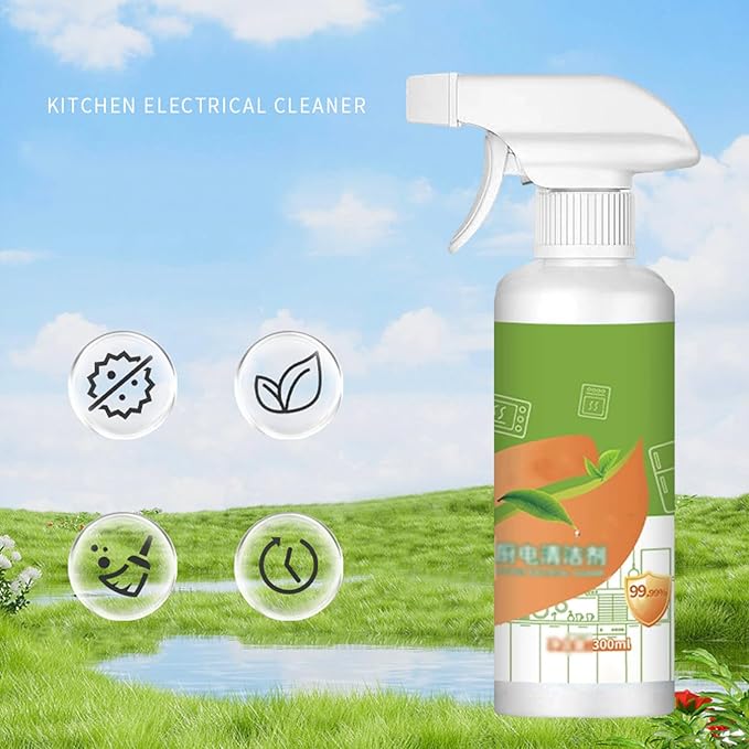 10.56oz Fly Natural Cleanse Formula to Household Appliances,Kitchen Heavy Duty Doaming Degreaser,Kitchen Appliance Cleaner,for Hold,Oven,Stove,Range Hood(1PCS)