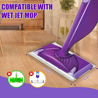 60 Pack Disposable Wetjet Pads Refills for Swiffer Wet Jet Mops, 4 Layers Thickened | Super Heavy-Duty Absorbent | Stickiness, Absorbent for Household Cleaning & Suit All Multi-Surface.