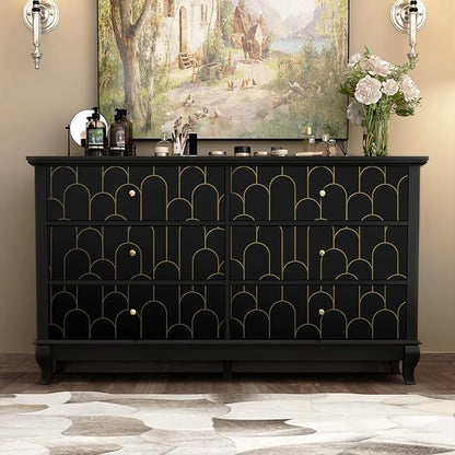 Yasinet Peel and Stick Wallpaper Black and Gold Wallpaper Black Geometric Contact Paper for Bedroom Modern Removable Self Adhesive Wall Paper Waterproof Decorative for Wall Vinyl 17.3"X118.7"