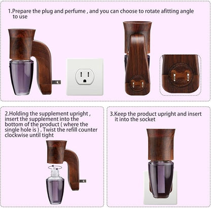Nitial 6 Pcs Wall Fragrance Plug in with Night Light Compatible with Bath and Body Works Wallflowers Rustic Vintage Farmhouse Oil Plug in Bath and Body Works Wallflowers for Office Home Gifts