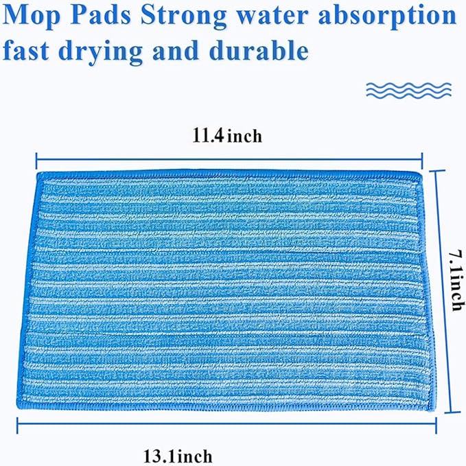 Steam Mop Pads for HAAN SI-40 SI-70 SI-35 Replacement Cleaning Pads for RMF4X RMF2X FS, SI and MS Series Steamers Ultra-Microfiber