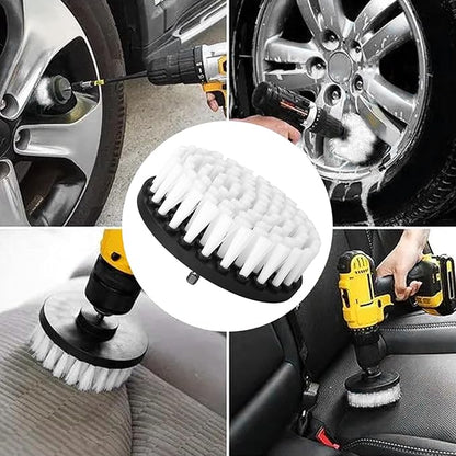 Thereisno Drill Cleaning Brushes Soft Drill Brush Attachment for Cleaning Carpet Leathers Upholstery Drill Soft Brush Replacement Drill Brush