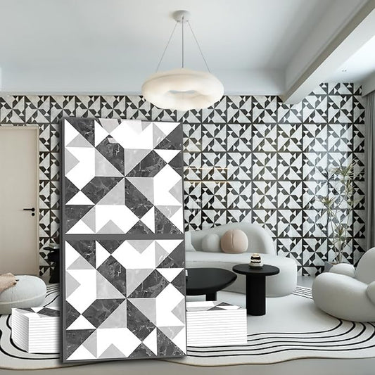 10-Sheet 23.6"x11.8" Marble Peel and Stick Wall Panels (19.4 Sq. Ft. Coverage), PVC Backsplash Tile for Living Room, Bedroom, Kitchen, Dining Room