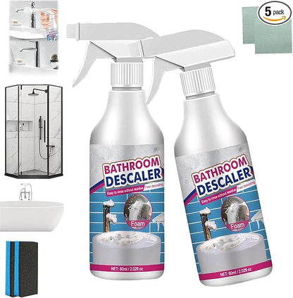 Stubborn Stains Cleaner Bathroom Descaler Cleaner,Acssart Bathroom Descaler,Bathroom Descaler Spray,Powerful Descaling Cleaning Agent,Bubble Cleaner Foam,All Purpose Rinse Cleaning Foam (2PCS)