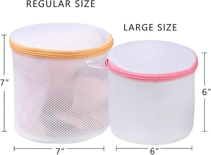 BAGAIL Laundry Bags Mesh Wash Bag for Intimates Lingerie and Delicates,4Pcs(Bra Wash Bag,6×6inch+7×7inch)