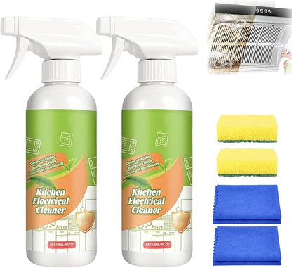 2Pcs Fly Cleanse Spray, Natural Formula to Household Appliances, Electrolyzed Ion Kitchen Cleaner Spray, Multi-Purpose Fly Cleaner, Effective Kitchen Appliance Cleaner for Hold,Oven,Stove,Range Hood