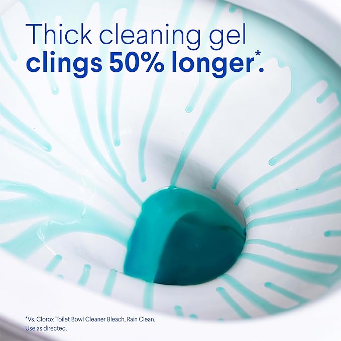 Clorox Toilet Bowl Cleaner Clinging Bleach Gel, Ocean Mist, 24 Fluid Ounces (Package May Vary)