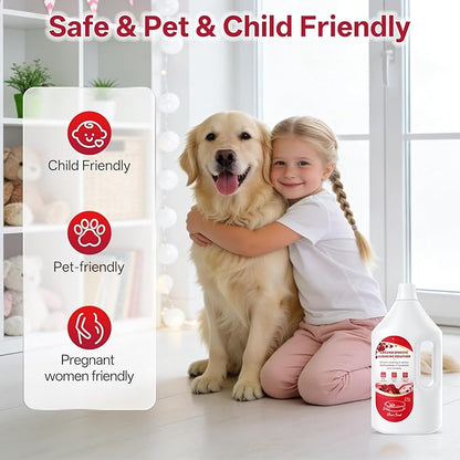 Floor Cleaning Solution Rose Scent, Compatible with Roborock Cleaning Solution Quick Drying Without Residue Suitable for All Robot Vacuums and Wet Dry Dual-Use Vacuum Cleaners (1 L, Rose)