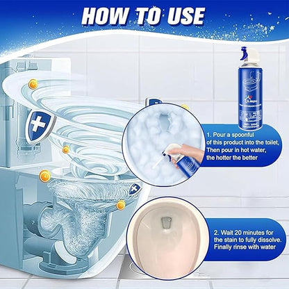 Powerful Toilet Bowl Cleaner – Rapid Stain Remover, Eliminates Limescale & Odors, Fresh Mint Scent, Eco-Friendly Formula, Safe for Pipes & Septic Tanks (3)
