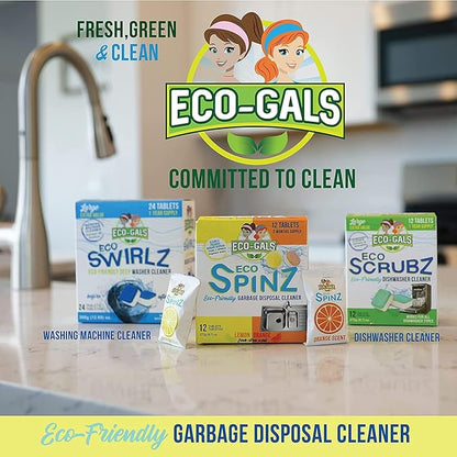 ECO-GALS Eco Spinz Garbage Disposal Soap for Cleaning Kitchen Sinks and Drains 6 ct. Lemon & 6 ct. Orange Citrus Scent
