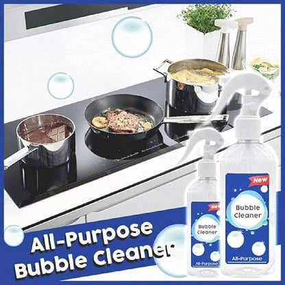 Kitchen All-Purpose Bubble Cleaner,Grease Cleaner Foam Spray,Multifunctional Foam Cleaner,Stubborn Grease & Grime Remover for Hood,Pots,Grill,Sink