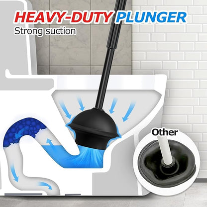 2Pack 2 in 1 Toilet Brush and Plunger Set,Toilet Bowl Brush Plunger Set,Toilet Brush Plunger Combo,Cleaning Brush,Cleaning Supplies,Groove Gap Brush,Bathroom Cleaning Tools