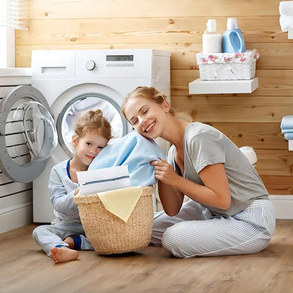 Honeycomb Mesh Laundry Bags for Delicates, 6Pcs Bra & Lingerie Wash Bags with Zipper, Mesh Washing Bags for Machine 12x16 Inch