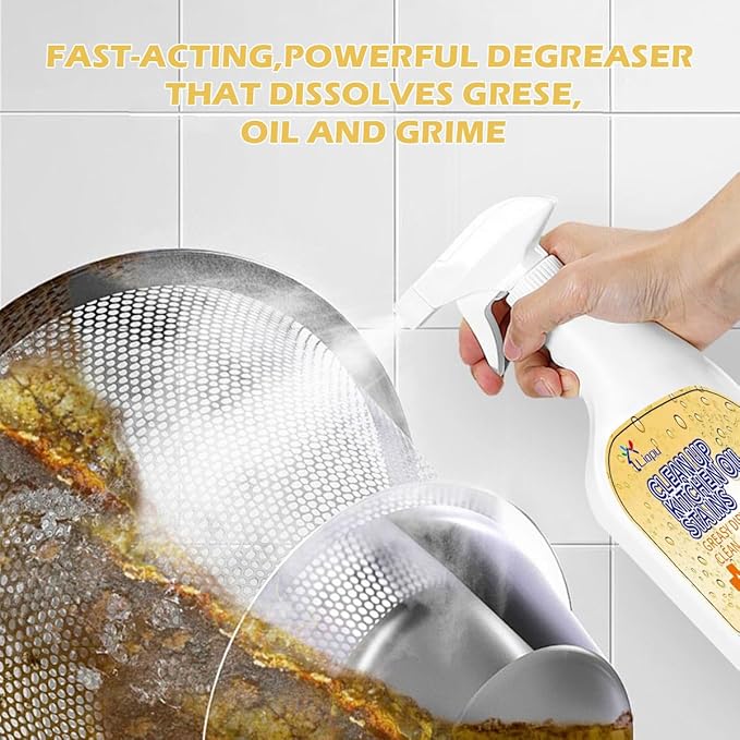 2pcs All Purpose Cleaner, Remove Stains Cleaning Spray, Lemon Breeze Scent Multipurpose Heavy Duty Degreaser, Kitchen Cleaning Supplies Removes Oil Stains On Microwave & Oven & Stove Top