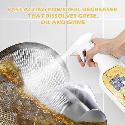2pcs All Purpose Cleaner, Remove Stains Cleaning Spray, Lemon Breeze Scent Multipurpose Heavy Duty Degreaser, Kitchen Cleaning Supplies Removes Oil Stains On Microwave & Oven & Stove Top