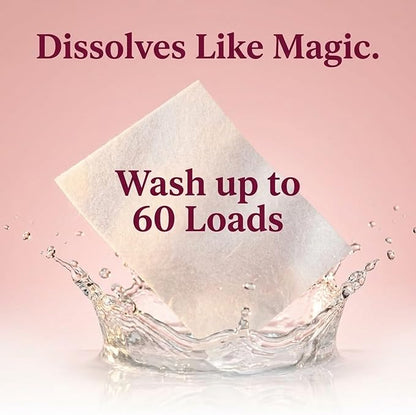 Glory Days Fabric Softener Sheets for Washer - Fresh Linen Scent, Replaces Liquid Softener, Plant-Based, Plastic-Free, Eco Friendly, 60 Loads