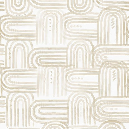 Modern Peel and Stick Wallpaper Beige Wallpaper 17.3" x 120" Boho Abstract Geometric Contact Paper Waterproof Wall Paper for Bedroom Cabinets Furniture Vinyl