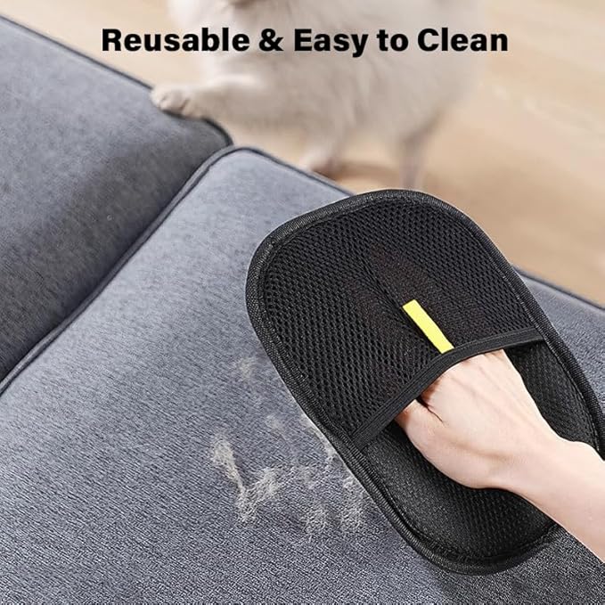 Purepath Hair Removal Glove, Pet Hair Removal Glove for Dogs & Cats, Pure Path Hair Remover Glove for Pet, Electrostatic Pet Hair Gloves for Clothing, Bed, Couch, Carpet, Car Seat (2)