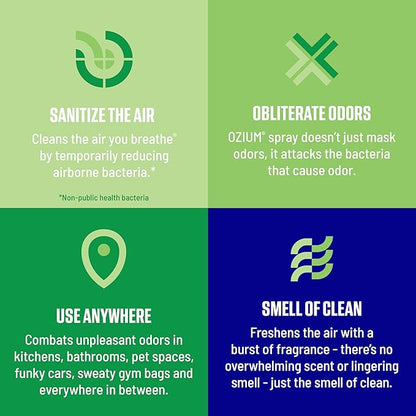 Ozium 8 Oz. Air Sanitizer & Odor Eliminator for Homes, Cars, Offices and More, Country Fresh, Pack of 1