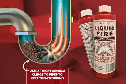 Liquid Fire Drain Line Opener, 32 Oz