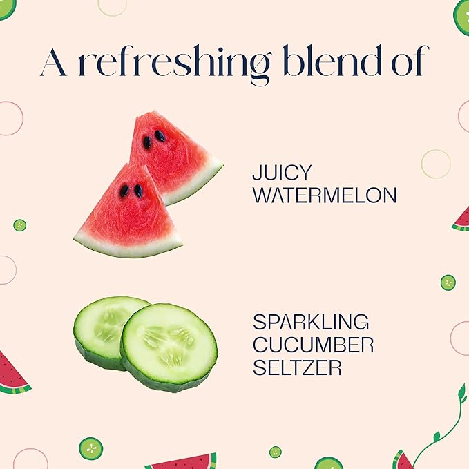 Glade PlugIns Refills Air Freshener Starter Kit, Watermelon & Cucumber, Scented and Essential Oils for Home and Bathroom, 0.67 Fl Oz, 1 Warmer + 2 Refills