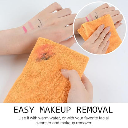 SINLAND Microfiber Facial Cloths Fast Drying Washcloth 12inch x 12inch Absorbent Face Wash Cloth Soft Makeup Remover Cloths