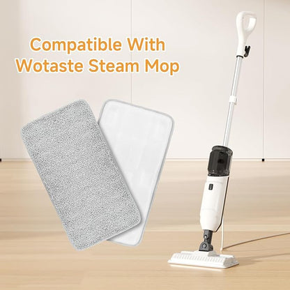 2 Pack Steam Mop Pads Replacement Compatible with Wotaste Steam Mop XR01, Washable & Reusable, Steam Mop Replace Pads for Floor Cleaning