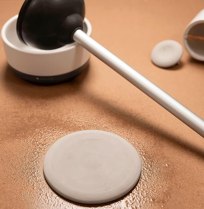 Full Circle Refill Component - Dry Earth Disk for Royal Plunge Toilet Plunger, Instant-Dry Construction for Mold & Mildew Prevention