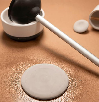 Full Circle Refill Component - Dry Earth Disk for Royal Plunge Toilet Plunger, Instant-Dry Construction for Mold & Mildew Prevention