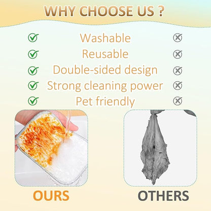 2025 New Multipurpose Wire Dishwashing Rags for Wet and Dry, Reusable Metal Scrubbing Pads Sponge Cloths, Non-Scratch Wire Dishcloth for Cleaning Kitchen Dishes, Sinks (10 Pcs)
