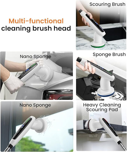 Electric Spin Scrubber Replacement Brush Heads for Cordless Spin Scrubber, 8 Pack Extra Brush Accessories Suitable for TECFUN S1 Pro & L1 Power Scrubber, Cleaning Brush for Tub,Tile,Floor