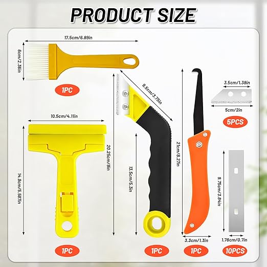 18pcs Grout Removal Tool with Upgraded Handle Removal Tool with Cleaning Brush Effortless Tile Grout Cleaner for Bathroom, Shower, Floor Repair