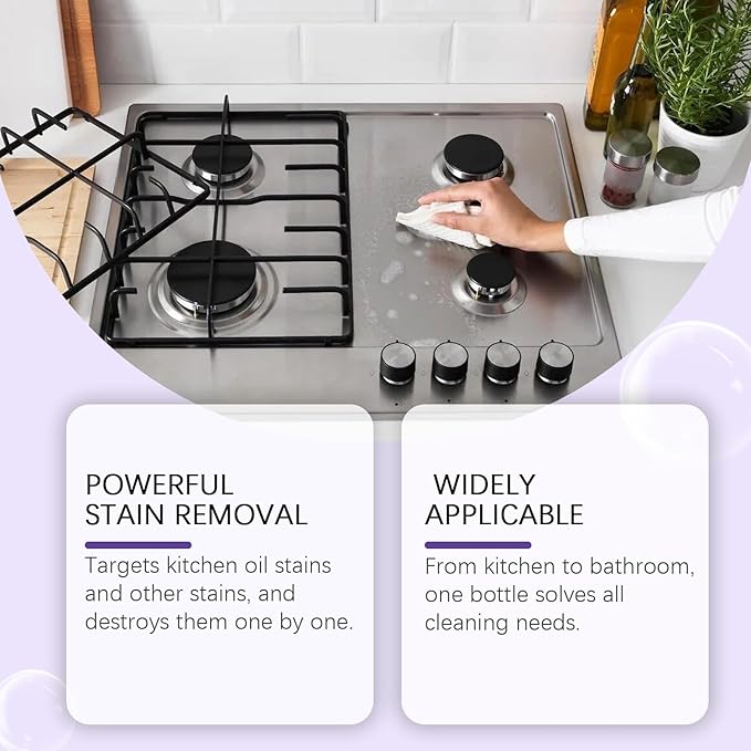 All-Purpose Cleaning Spray, The All-In-One Solution For Every Stain, Multi-Surface Cleaner for Home, Kitchen, Bathroom(12Tablet+1 Bottle)
