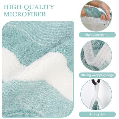 SINLAND Absorbent Coral Velvet Washcloth Ultra Soft Microfiber Face Towels 12 x 12 inch Multi-Purpose Face Cloths for Household and Sport
