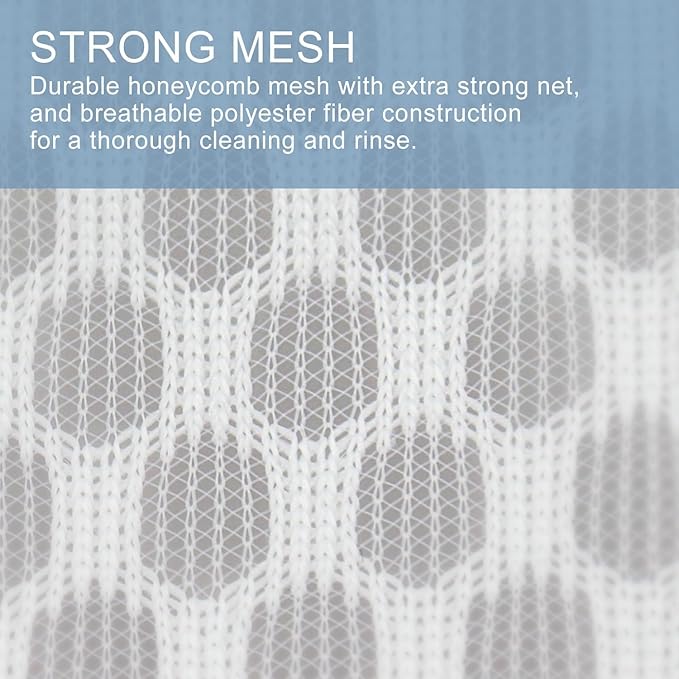 Mesh Laundry Bags for Delicates, Honeycomb Design, 3-Piece Set (3 sizes)