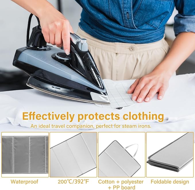 Over the Door Steaming Station With Ironing Gloves,Over The Door Steamer Pad,Steamer Board for Clothes,Portable Garment Steamer Pad, Ideal for Home and Travel