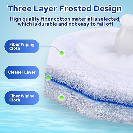 Cecailin® 120pcs Disposable Toilet Brush. Bathroom Cleaning. Disposable Bowl Cleaners Compatible with Most Toilet Brushes