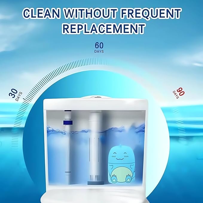 Toilet Bowl Cleaner 2026 Upgrade Cute Dinosaur-Shaped Toilet Tank Cleaner Bathroom Toilet Scent Freshener for Inside Small But Powerful (3)