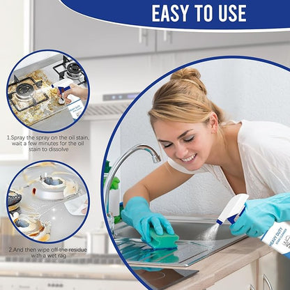 2PCS Foam Cleaner All Purpose, Kitchen Cleaning Spray, Kitchen Grease Cleaner for Pots, Countertops, Ovens