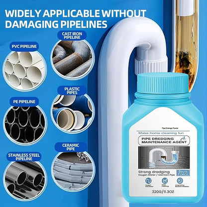 Drain Clog Remover Powerful Unclogging Sink Hair Cleaner, Sink Drain Cleaner for Kitchen Bathroom, Unclogging Solution for Pipes, Toilets & Showers Fast Acting Drains Unclogger (3PCS)