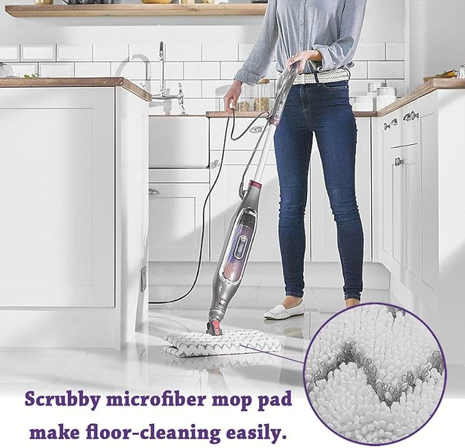 2 Pack of Steam Mop Pad for Shark Genius Lift-Away Pro S5003D S5002Q S5003A S6001W S6001WM S6002 S6002C S6003D S6003 S3973 S3973D S3973WM, Washable Reusable Replacement Mop Head by F Flammi