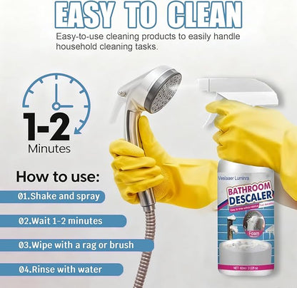 Bathroom Descaler Foam Cleaner Spray, Stubborn Stains Cleaner, Bathroom Foam Cleaner All Purpose, Bathrooms Sink Cleaner Foam (1)