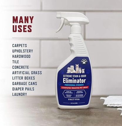 Stain & Odor Remover For Strong Odor – Enzyme Pet Odor Eliminator For Home Use. Powerful Carpet Stain Remover That Tackles Cat And Dog Pee,. This Enzymatic Cat Urine Destroyer Works Deep To Clean