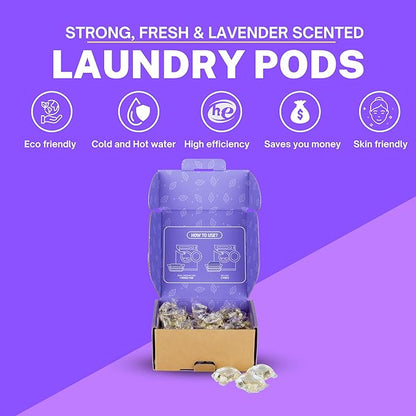 Greenseedz Laundry Pods, Fresh Lavender Scent, 32 Pacs, Eco Friendly, Powerful Clean, Biodegradable, HE Compatible