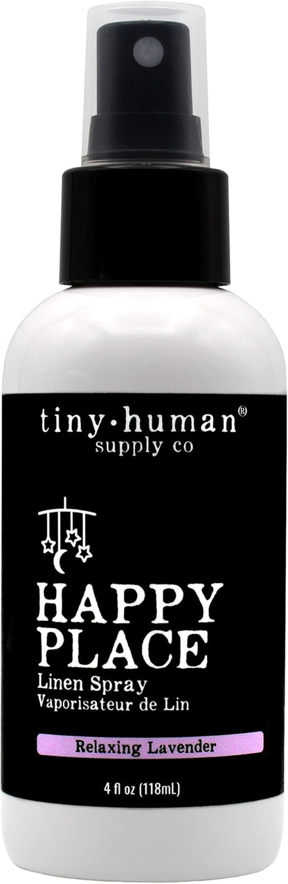 Happy Place Linen Spray, Dreamy Lavender, 4oz, Instantly Freshens and Renews Fabric, Carseats, Strollers and more