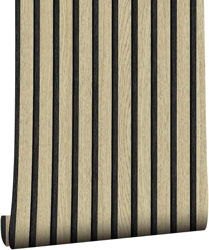 myforHD Wood Grating Stripe Self-Adhesive Wallpaper - Peel & Stick, Removable, Waterproof, PVC Vinyl Film, Multiple Sizes & Designs
