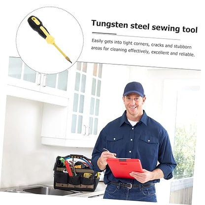 Artibetter 1pc Tungsten Caulk Remover Tool 7.28In Grout Removal Tool for Tile Seam Cleaning Lightweight Grip for Bathroom and Floor Grout Cleaner