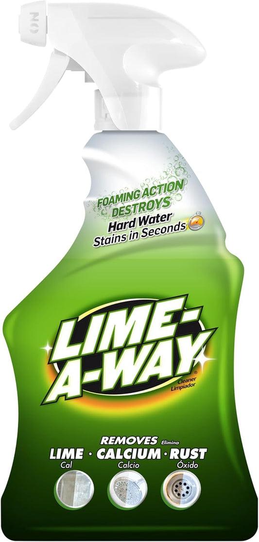 Lime-A-Way Bathroom Cleaner, 32 fl oz Bottle, Removes Lime Calcium Rust