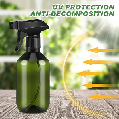9 Pack 10 oz Plastic Spray Bottle Bulk for Plant Small Spray Bottle Fine Mist Water Sprayer Upgraded Adjustable Nozzle Refillable Empty Containers for Cleaning, Hair, Cooking(Green)